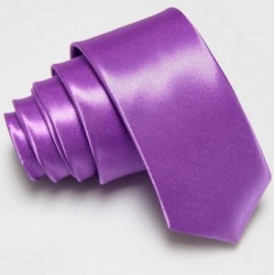 Slim kravata fialová