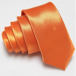 Slim kravata oranžová