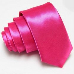 Slim kravata růžová purpurová