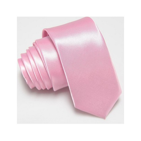 Slim kravata růžová